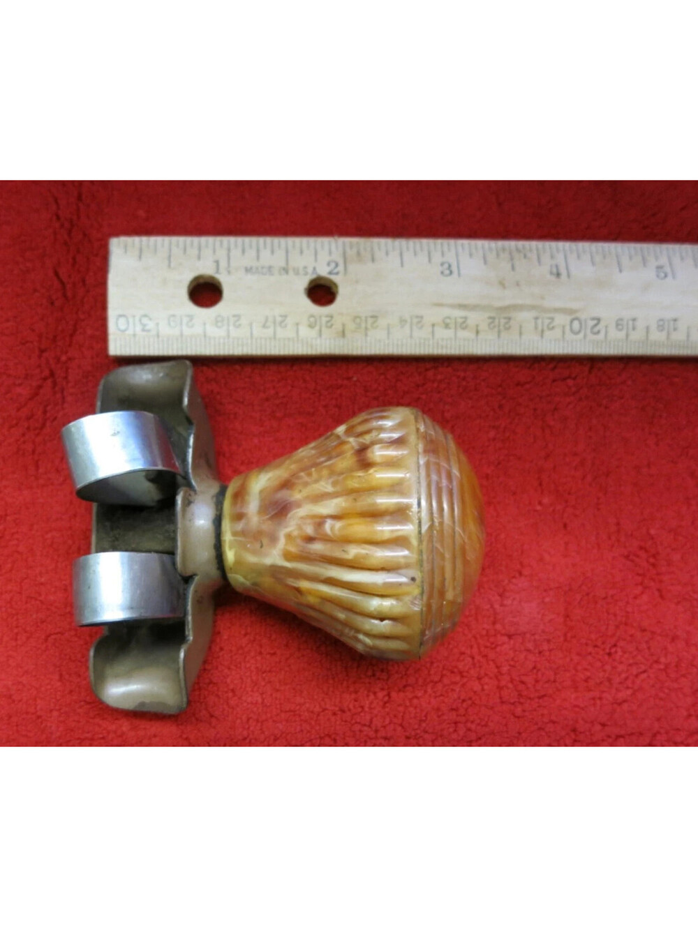 Amber Bakelite The Fulton Co. Steerhog STEERNOB steering wheel suicide knob Rare